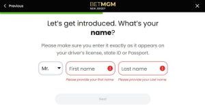 BetMGM bonus code NJ