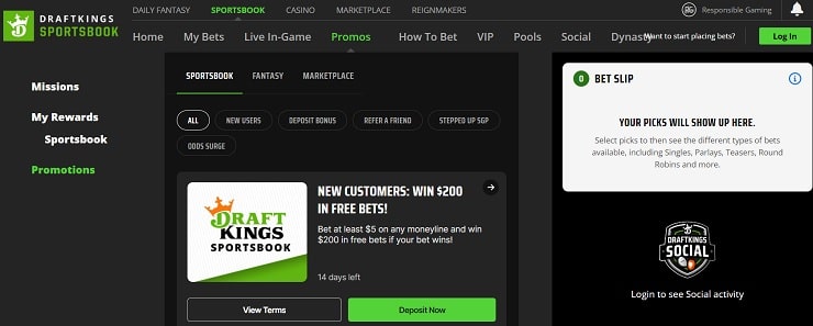 DraftKings Sportsbook Promo