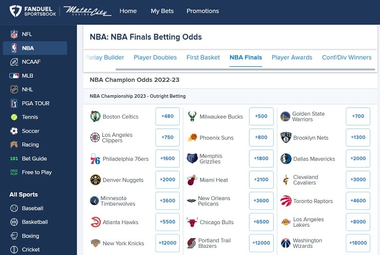 FanDuel Online Sportsbook NBA Futures
