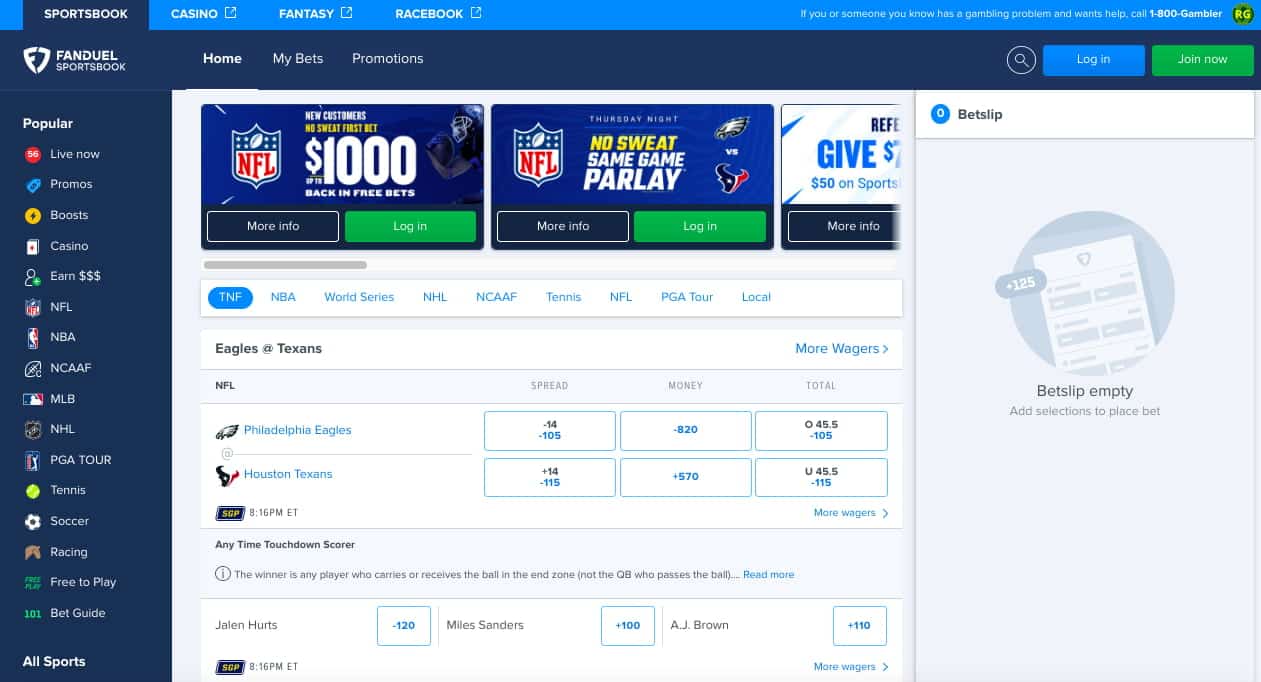 FanDuel sign up part one KS