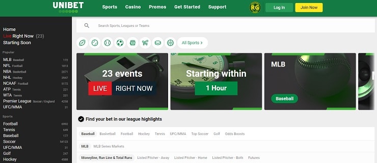 Unibet Online Sportsbook