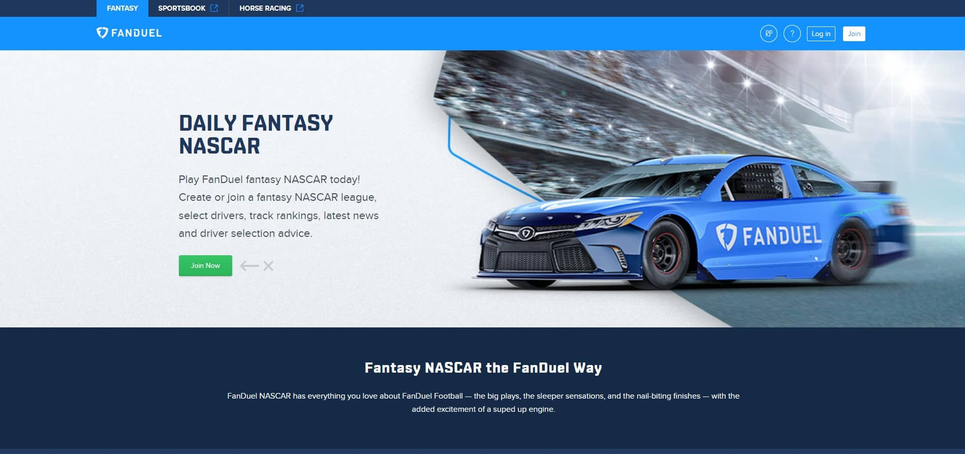 fanduel nascar betting