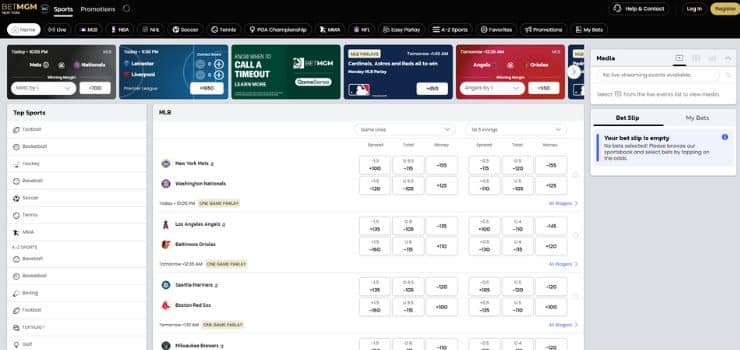 betmgm-sportsbook- Indiana-homepage